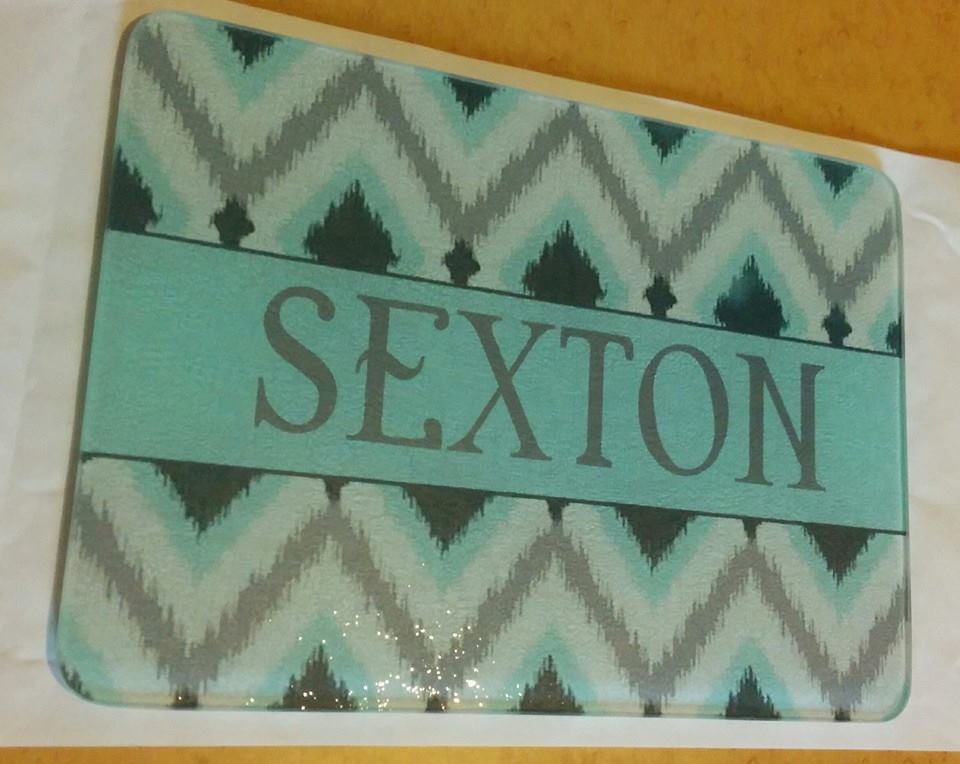 Aztec Name Slate made with sublimation printing