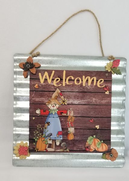 Welcome Fall 8x8 wall decor (Thinking outside the box contest) made with sublimation printing