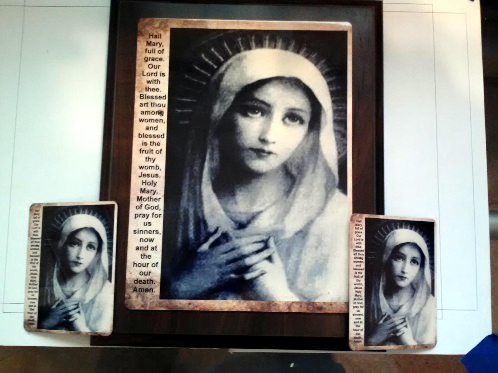 Mother Mary Plaque & Mags made with sublimation printing