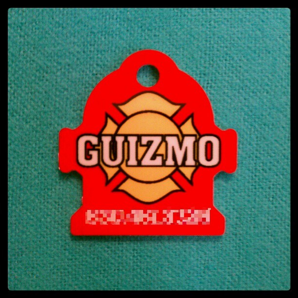 Custom Pet Tag for a Fireman made with sublimation printing