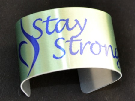 eating disorder bracelet made with sublimation printing
