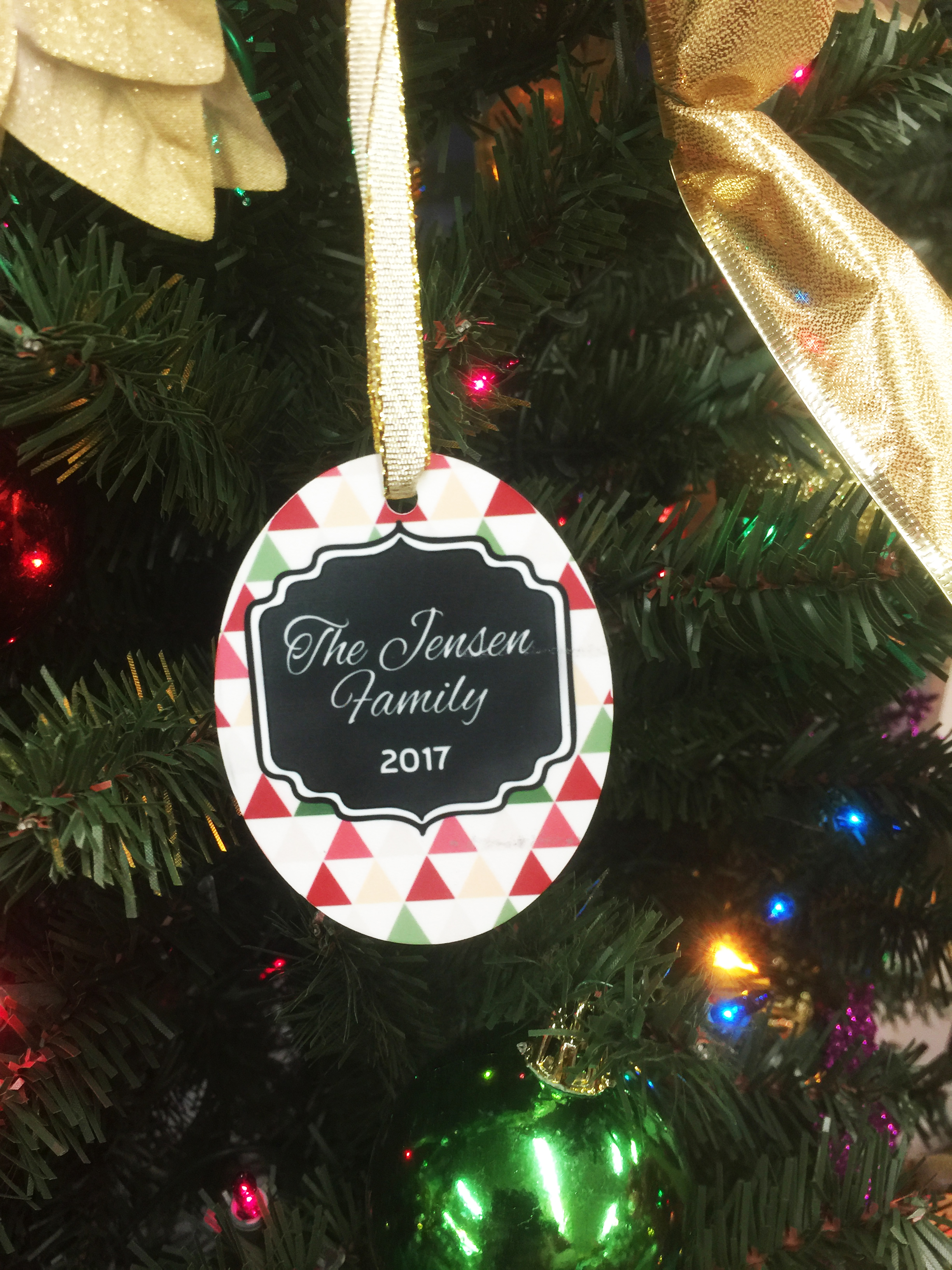 double sided ornament made with sublimation printing