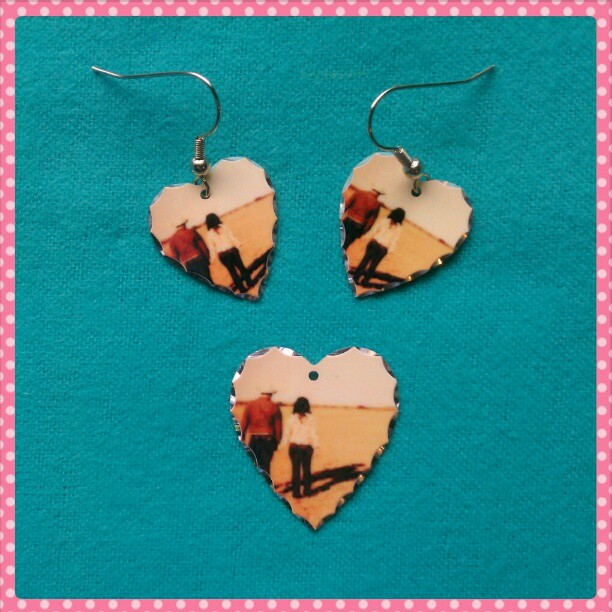 Custom Earrings and Pendant made with sublimation printing