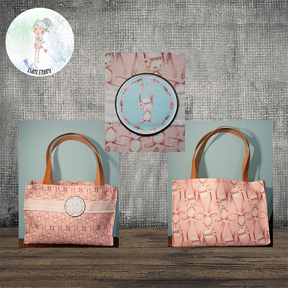 Spring Contest - Bunny Tote made with sublimation printing