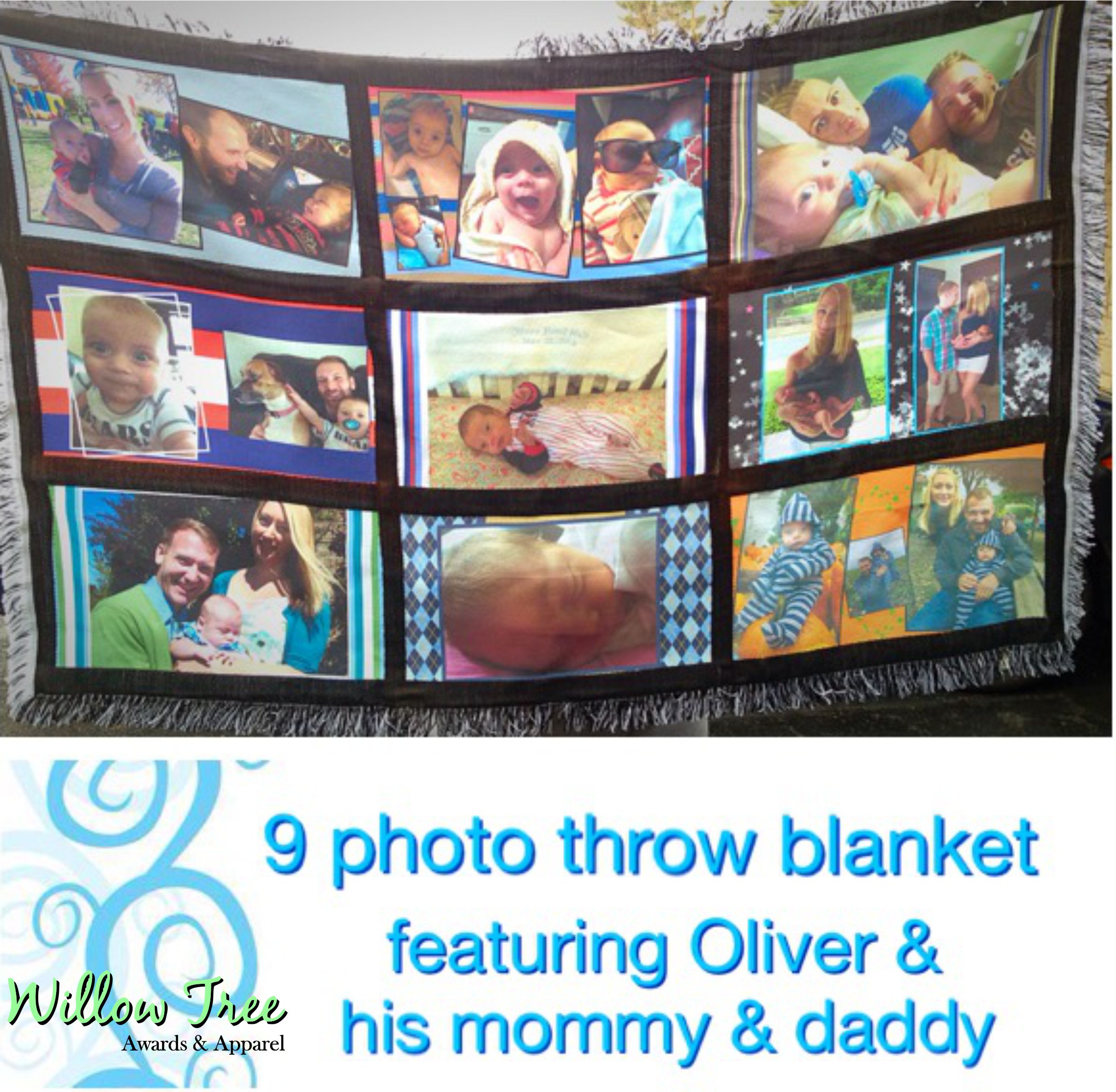 Photo Throw Blanket made with sublimation printing