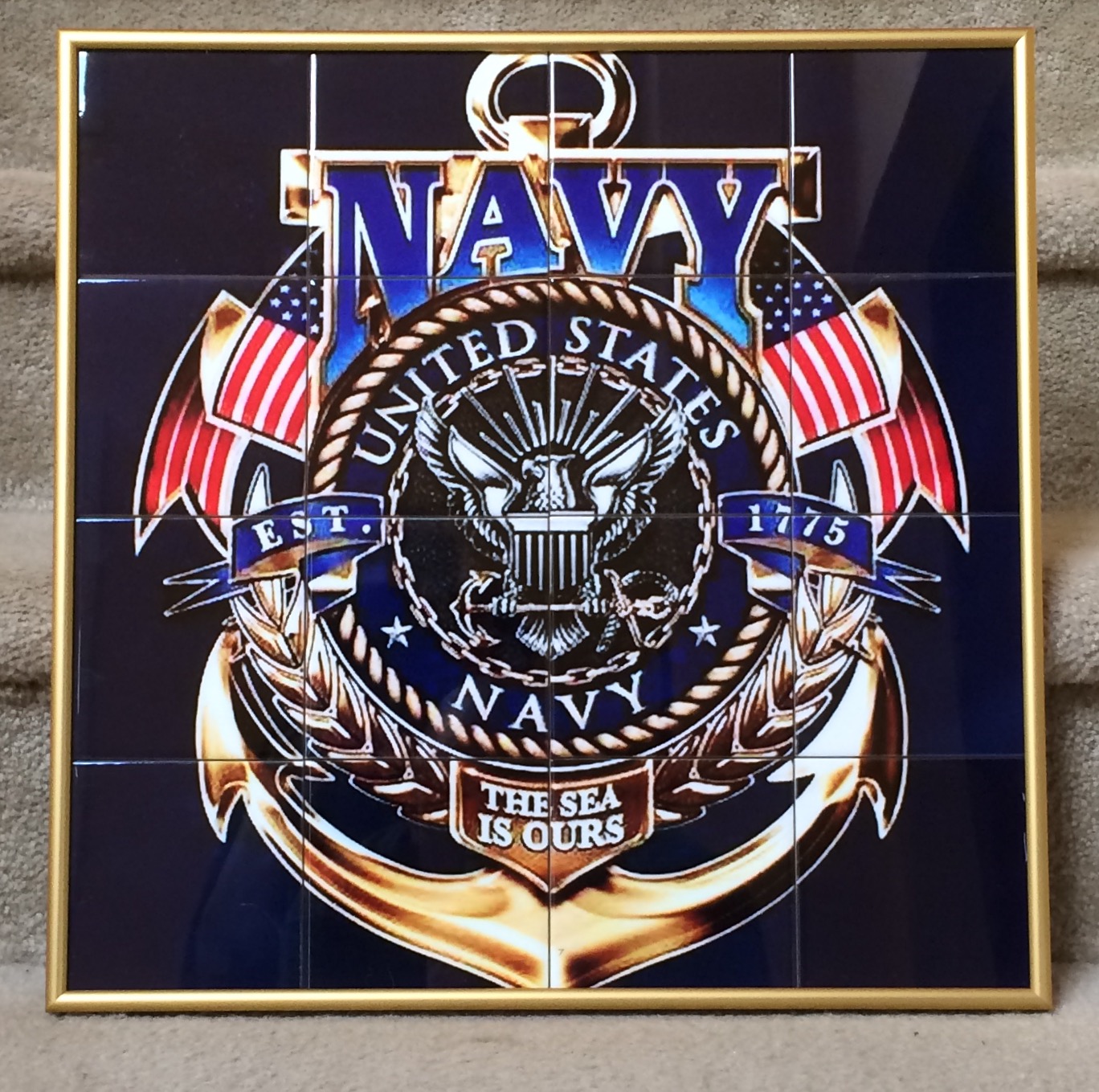 U.S. NAVY TILED MURAL made with sublimation printing