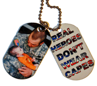 Real Heroes Military Dog Tag made with sublimation printing