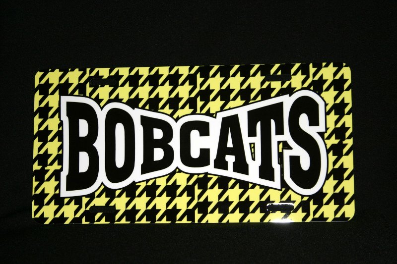 Opp Bobcat license plate made with sublimation printing