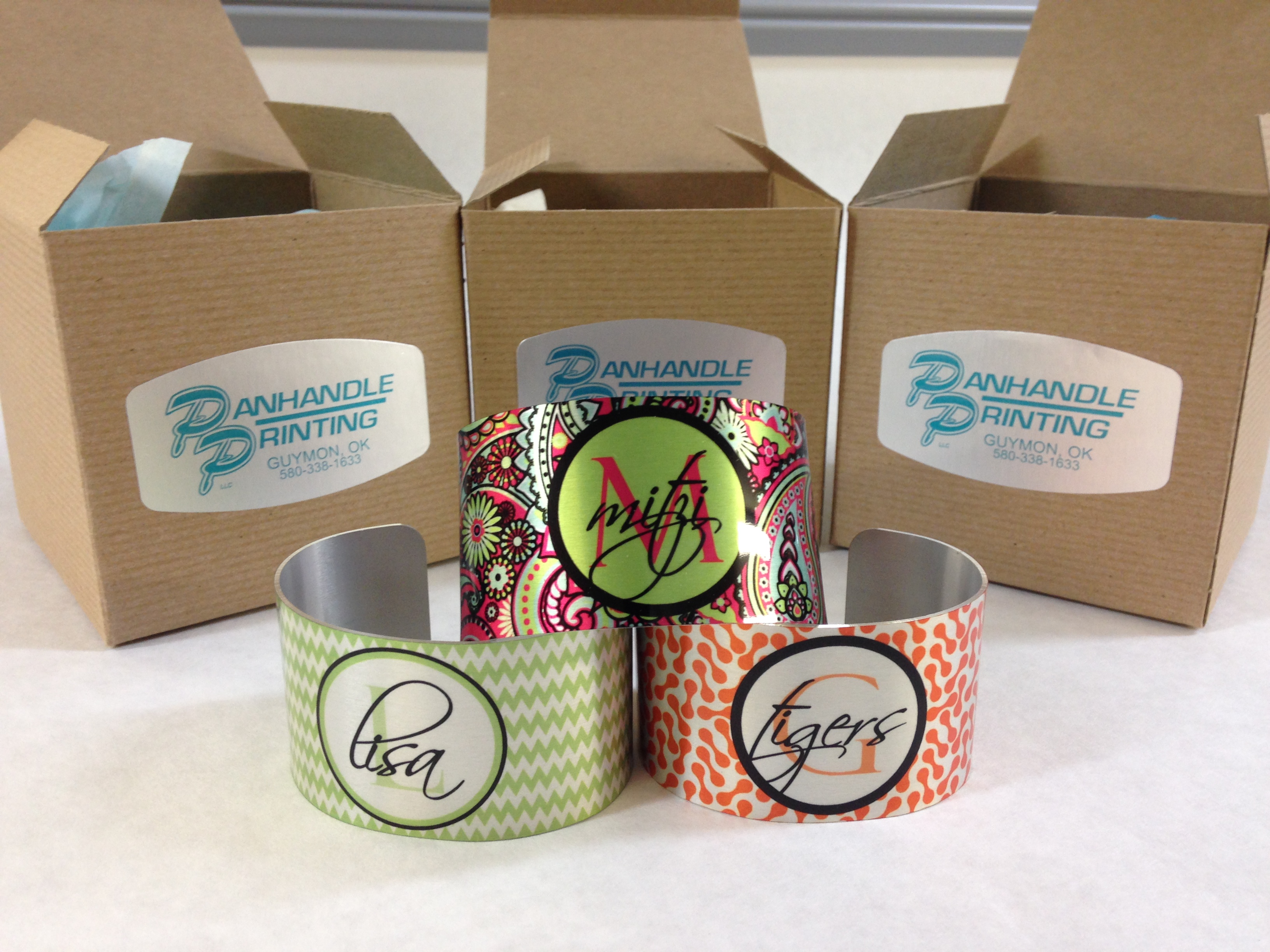 Cute Cuffs made with sublimation printing