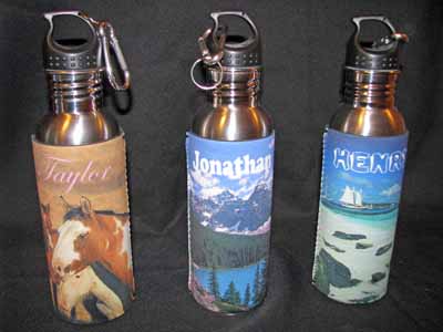 Waterbottle Insulators made with sublimation printing