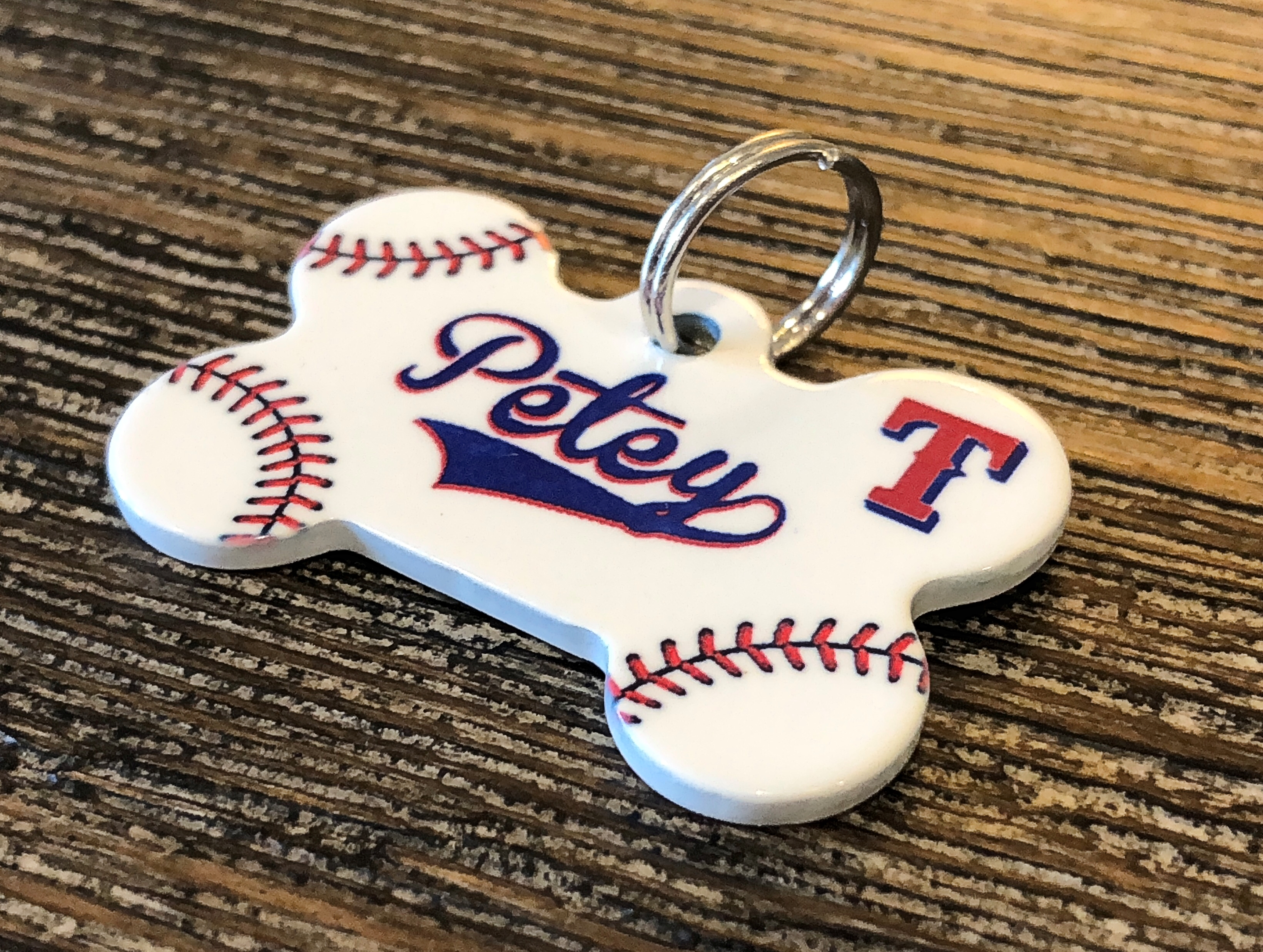 Texas Pro Baseball Tag made with sublimation printing