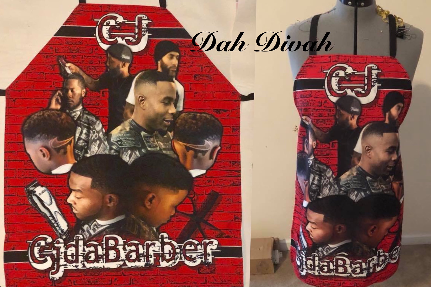 Barber Apron made with sublimation printing