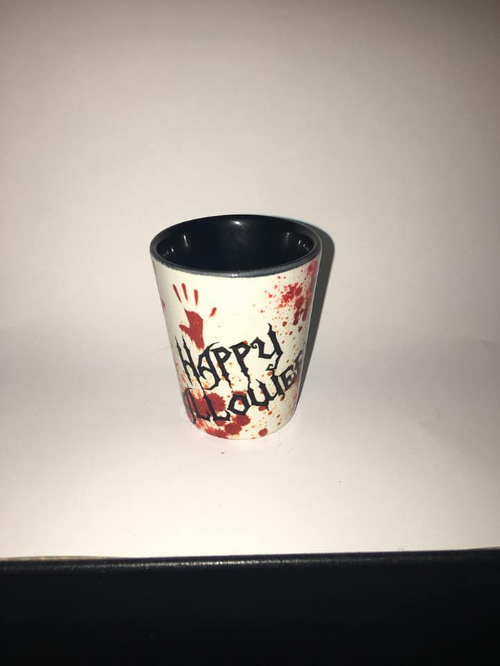 Halloween Shot Glass made with sublimation printing