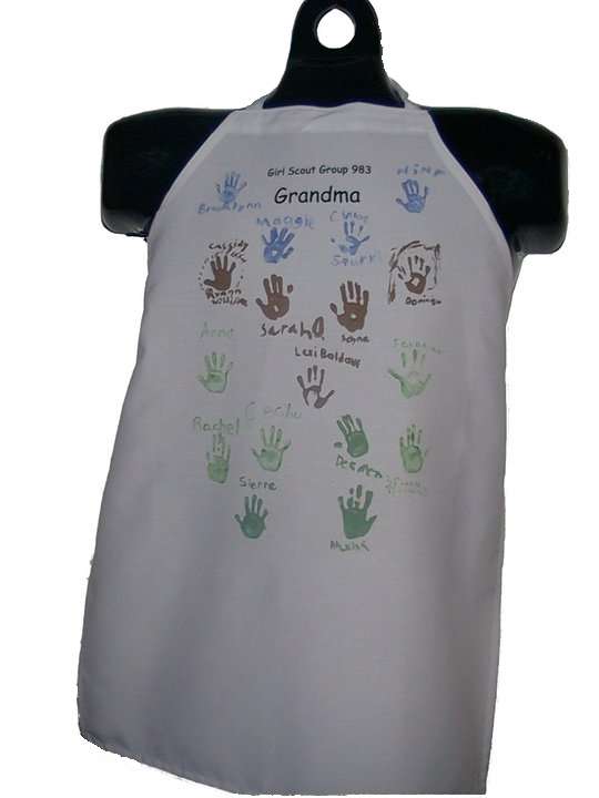 Girl Scout Troop Mother Apron made with sublimation printing