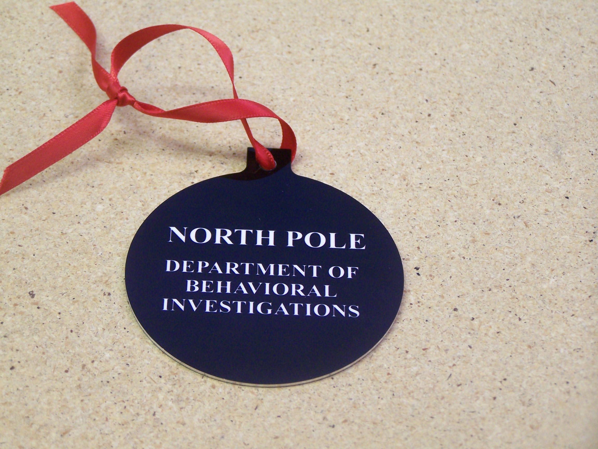 personalized Christmas ornament made with sublimation printing