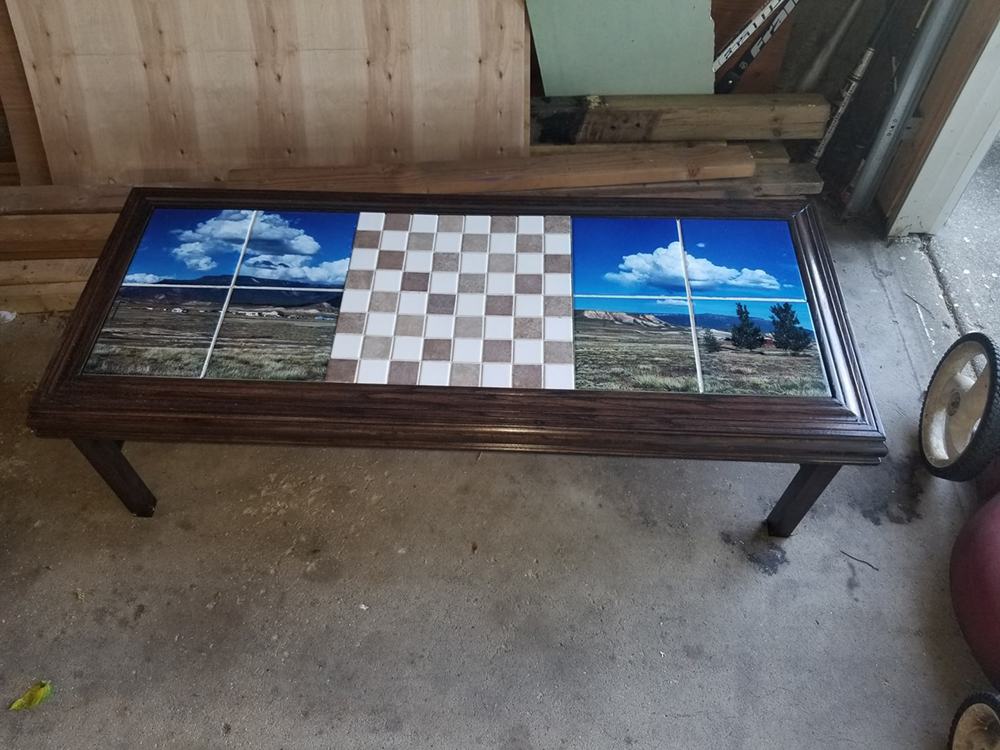 Coffee Table made with sublimation printing