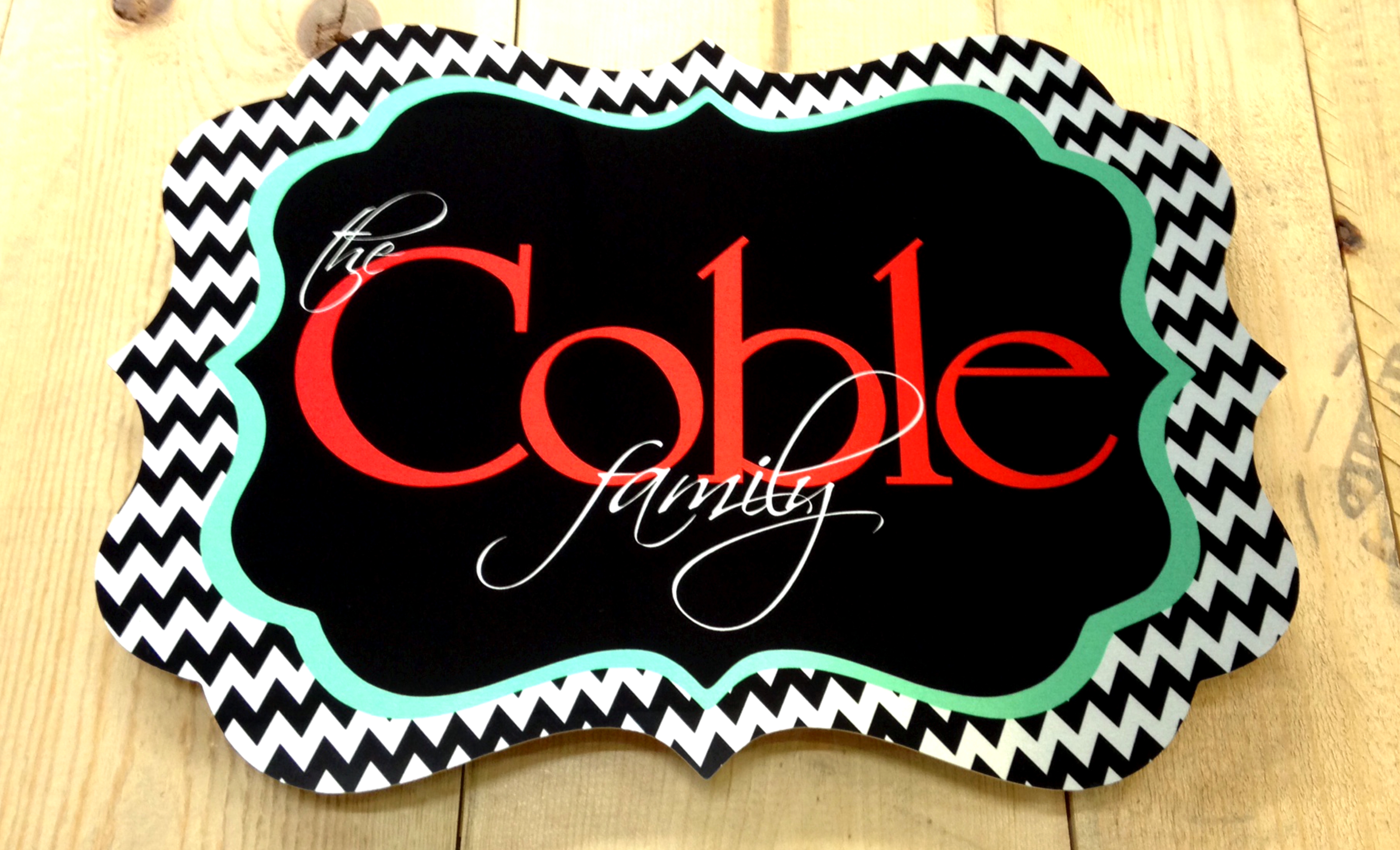 The Coble Family made with sublimation printing
