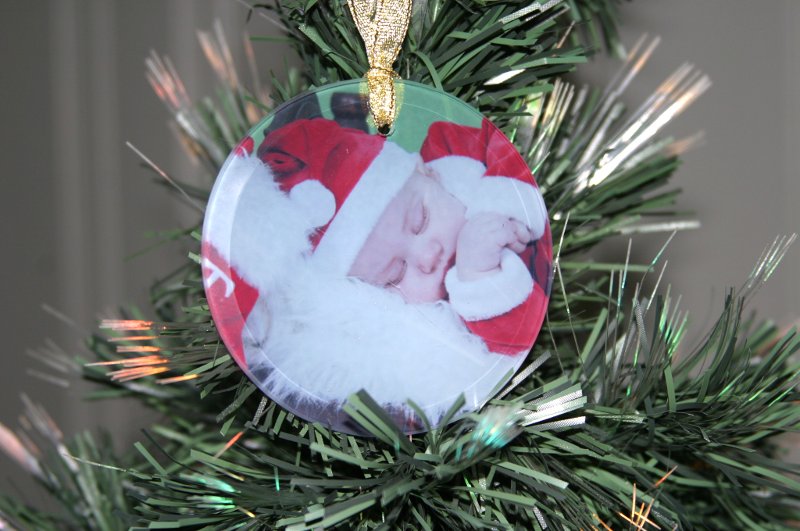 Round Glass Ornament made with sublimation printing