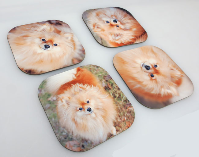 Hardboard Coasters set made with sublimation printing