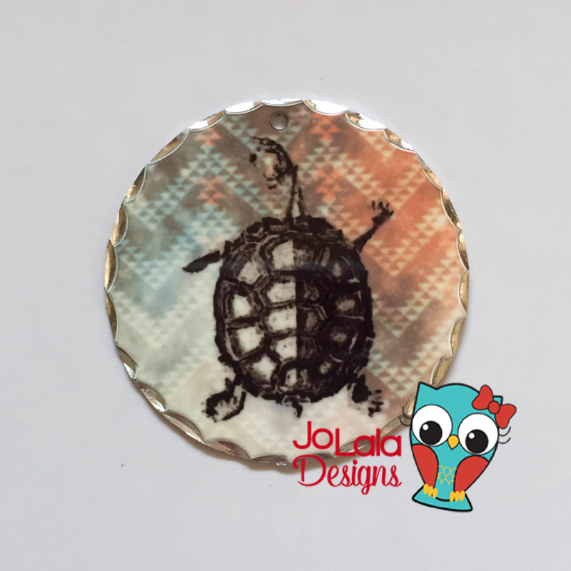Turtle Pendant made with sublimation printing