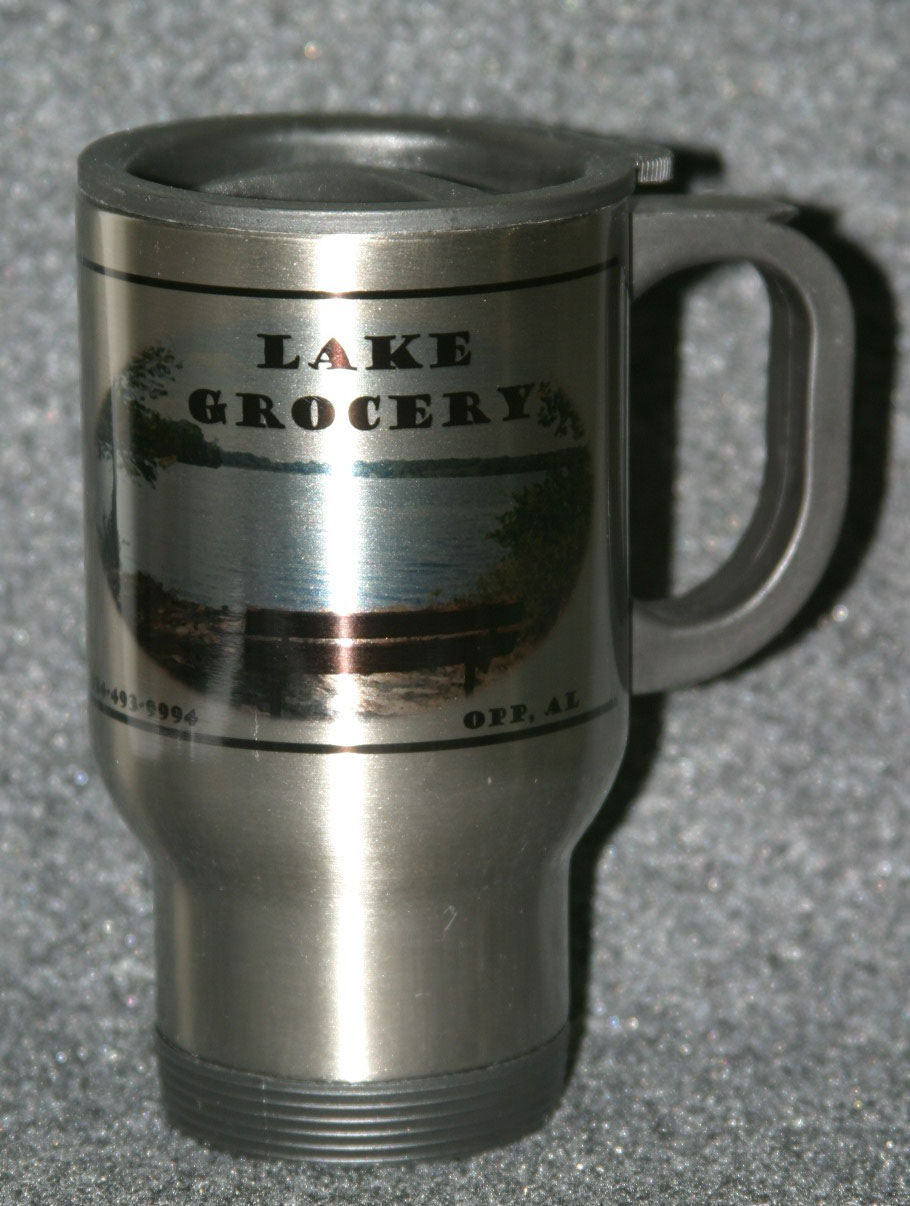 Silver Travel Mug made with sublimation printing