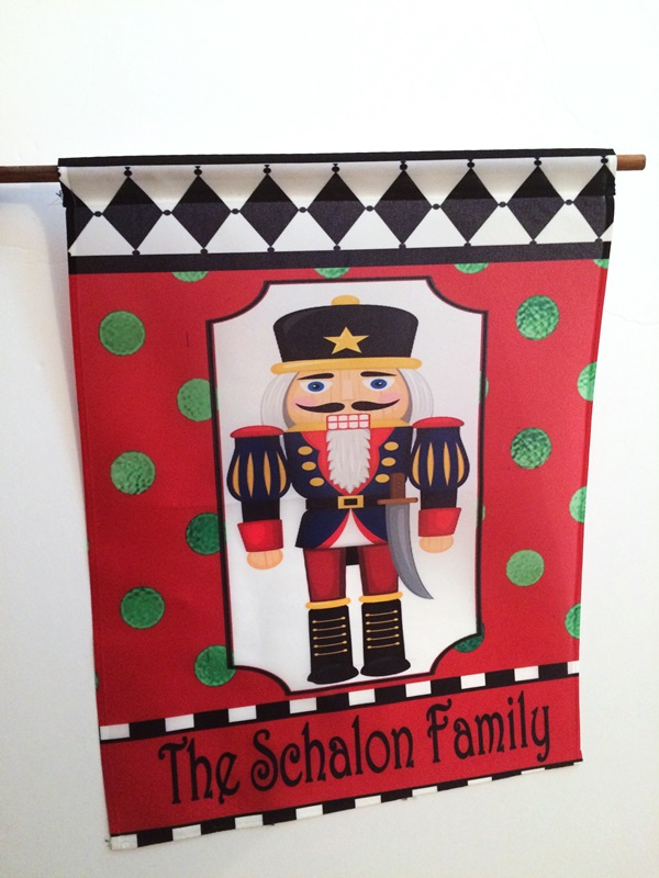 Personalized Nutcracker Garden Flag made with sublimation printing