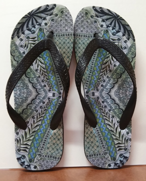 flip flops made with sublimation printing