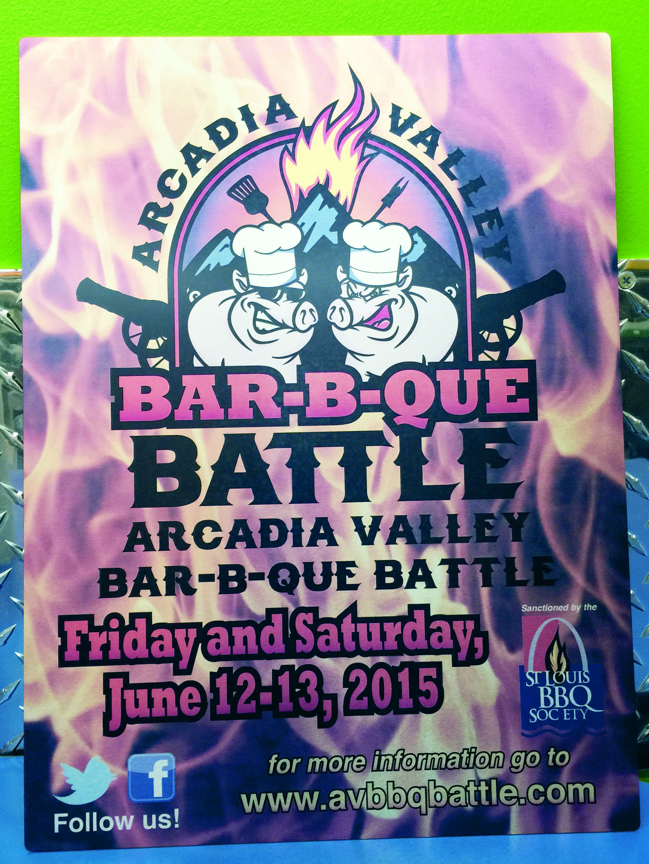 BBQ Battle sign made with sublimation printing