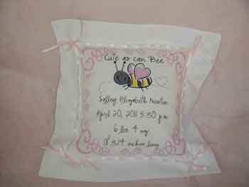 Baby Gift Birthing Pillow made with sublimation printing