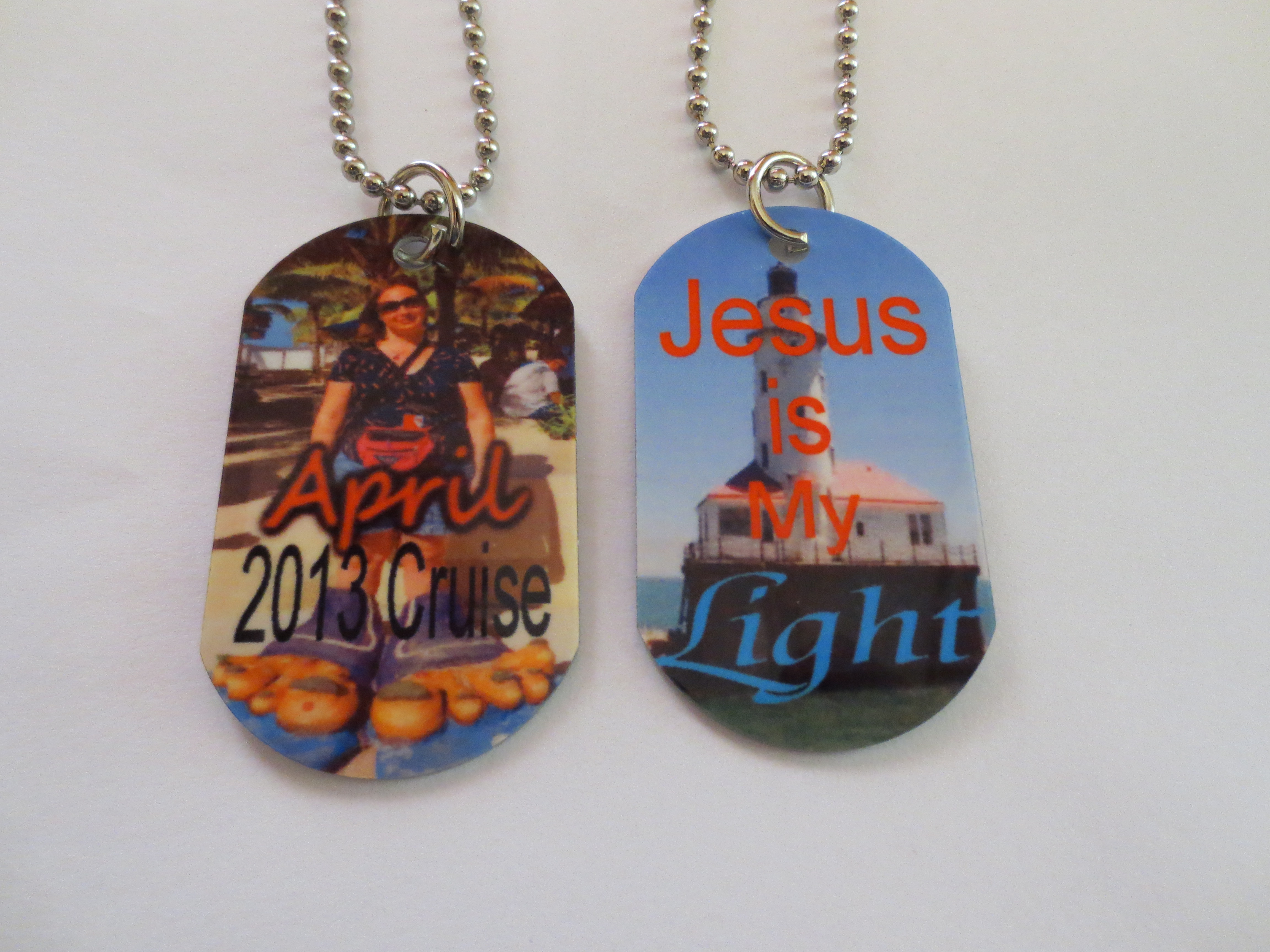 April's Dog Tag made with sublimation printing