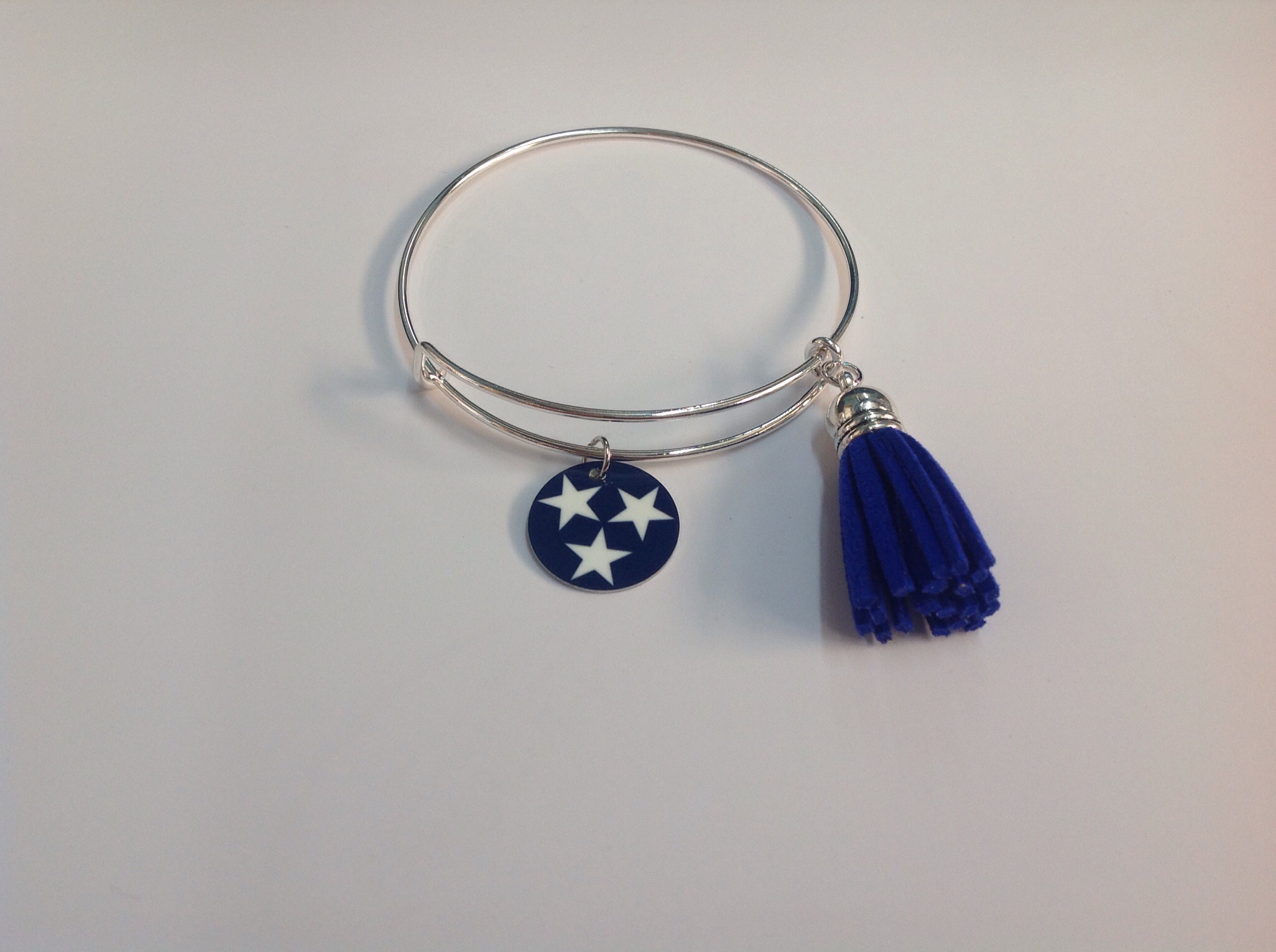 Tennessee Tri Star Charm Bracelet made with sublimation printing