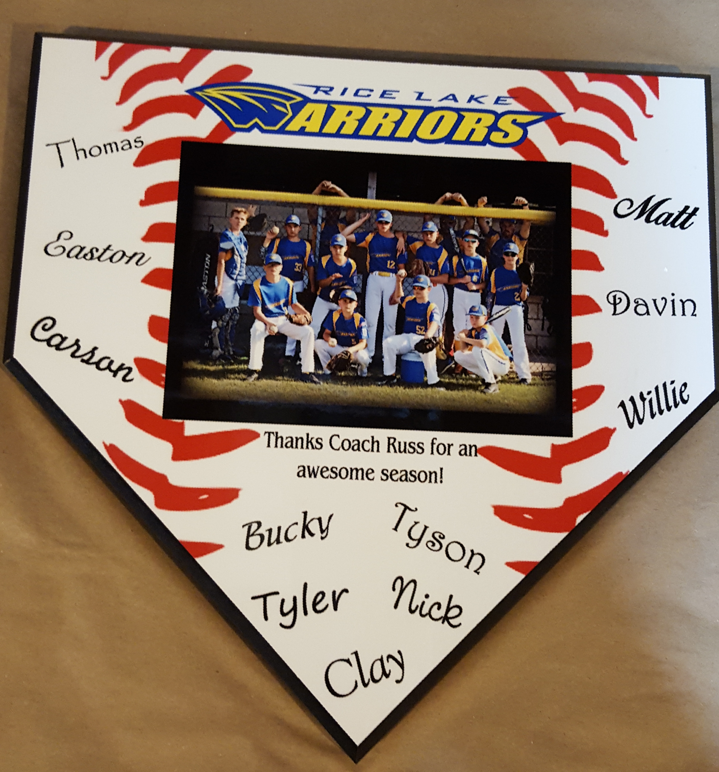 Baseball Coach Gift made with sublimation printing