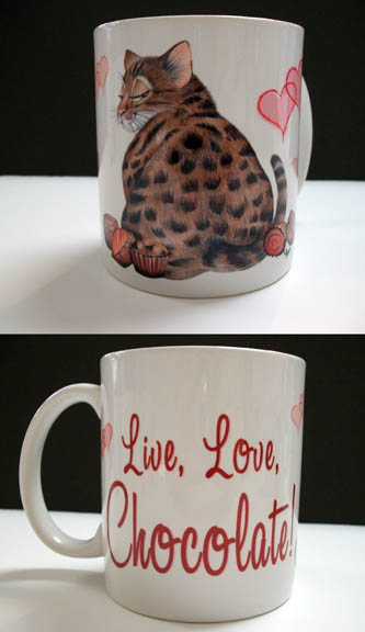 Big Cat Designs Coffee Mugs made with sublimation printing