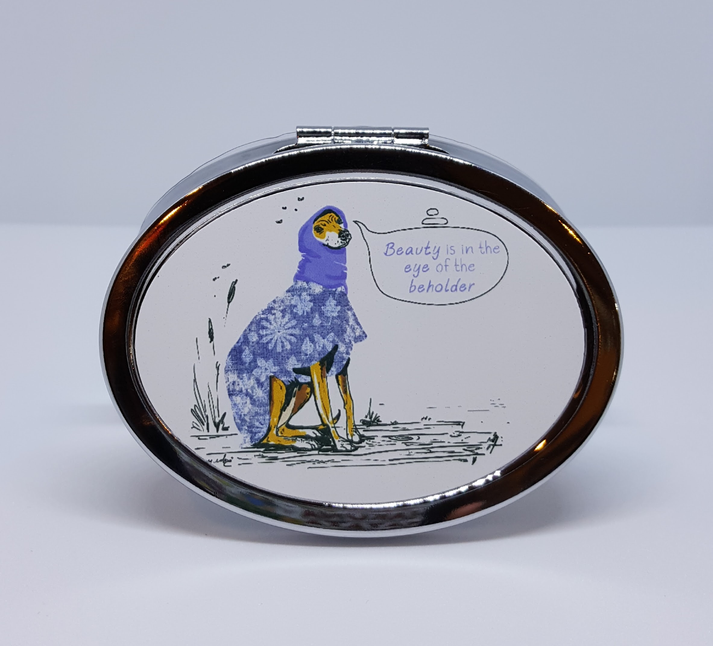 Mirror Compact made with sublimation printing