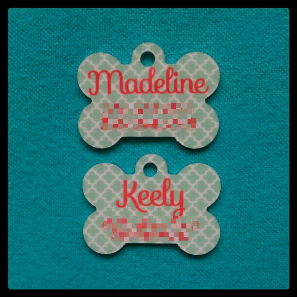 Custom Pet Tags made with sublimation printing
