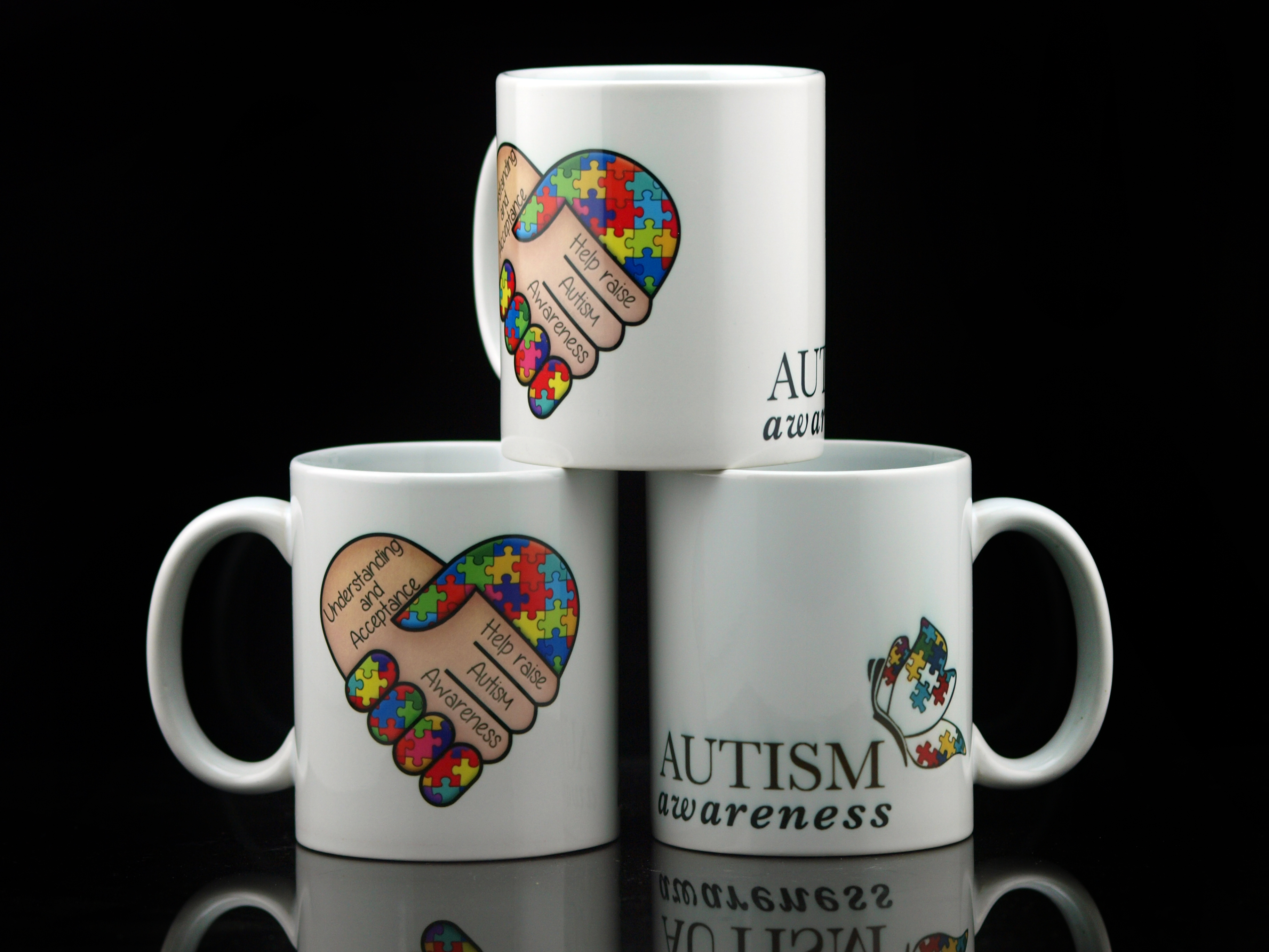Awareness Mugs made with sublimation printing