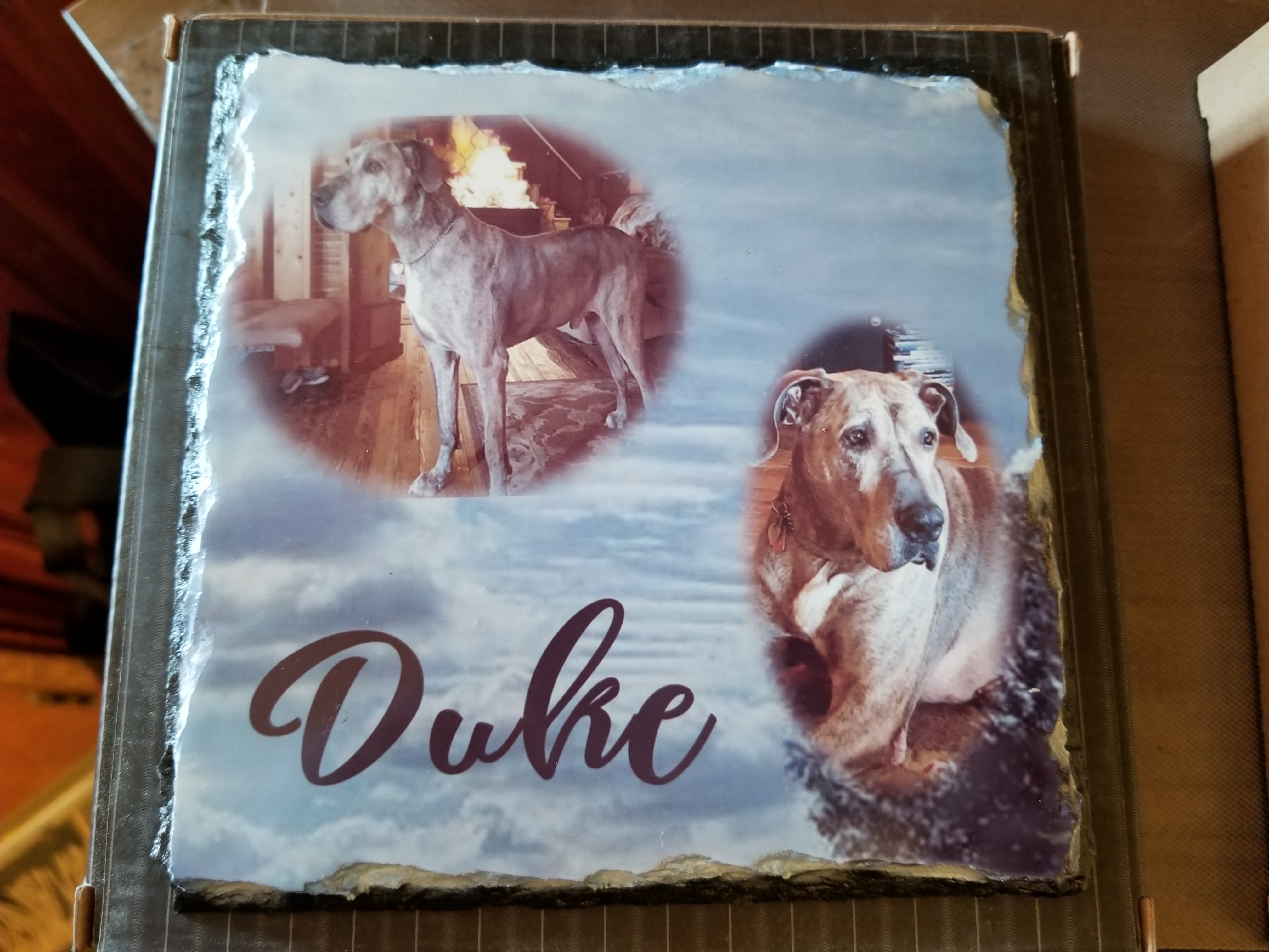 In Memory of .. Duke made with sublimation printing