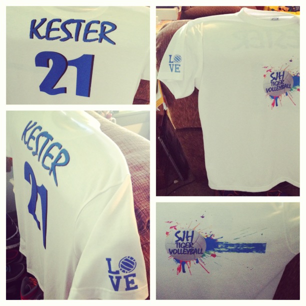 Volleyball shirts made with sublimation printing