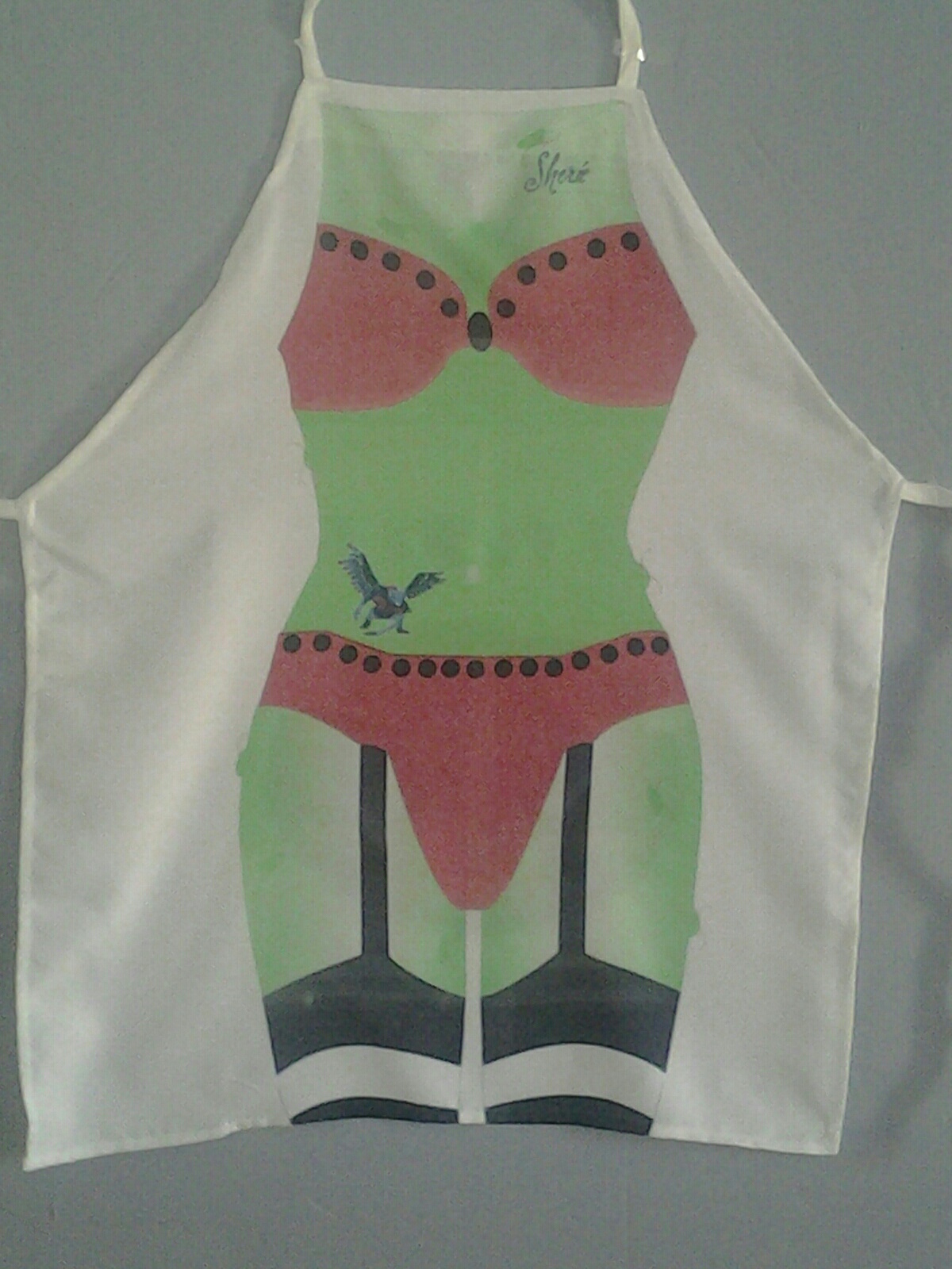 sexy apron made with sublimation printing