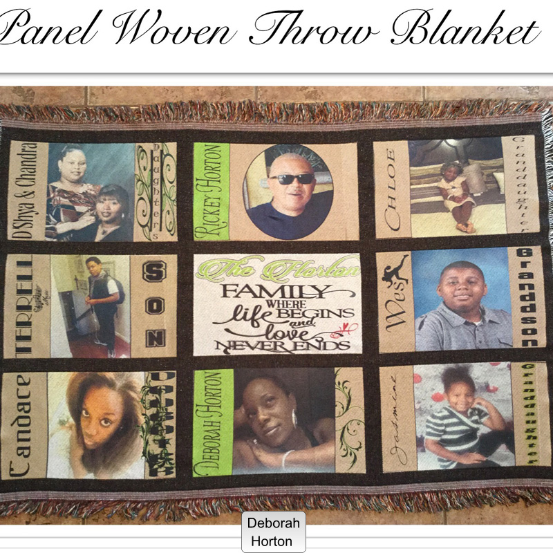 Family Blanket made with sublimation printing