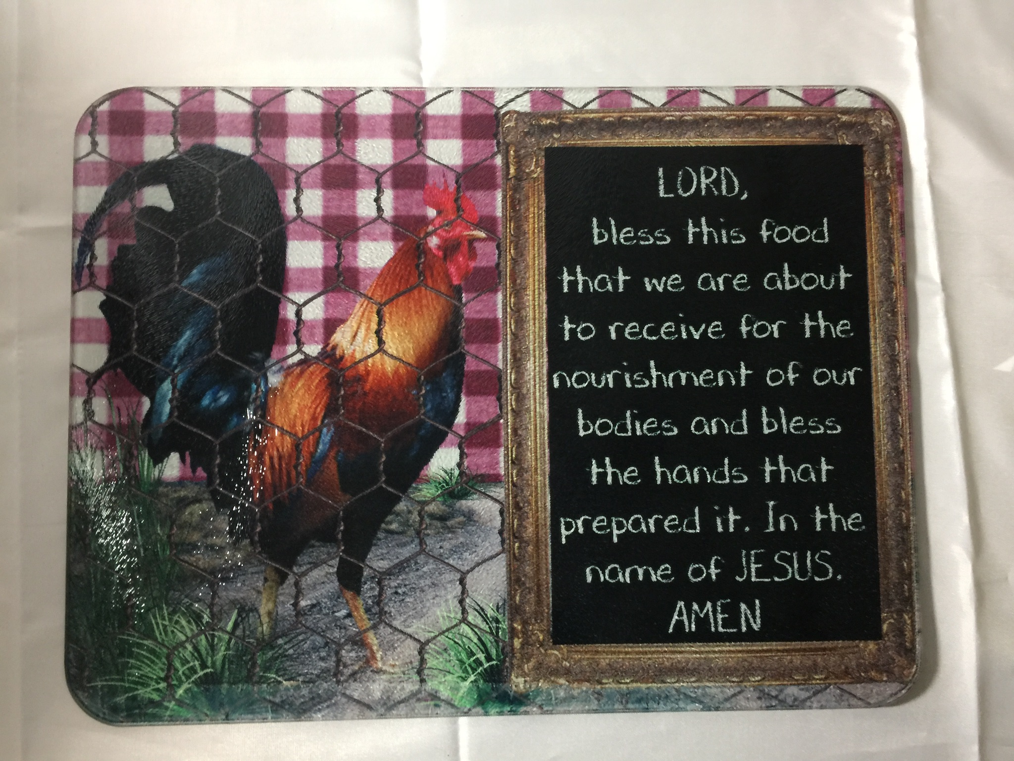 Blessing Cutting Board made with sublimation printing