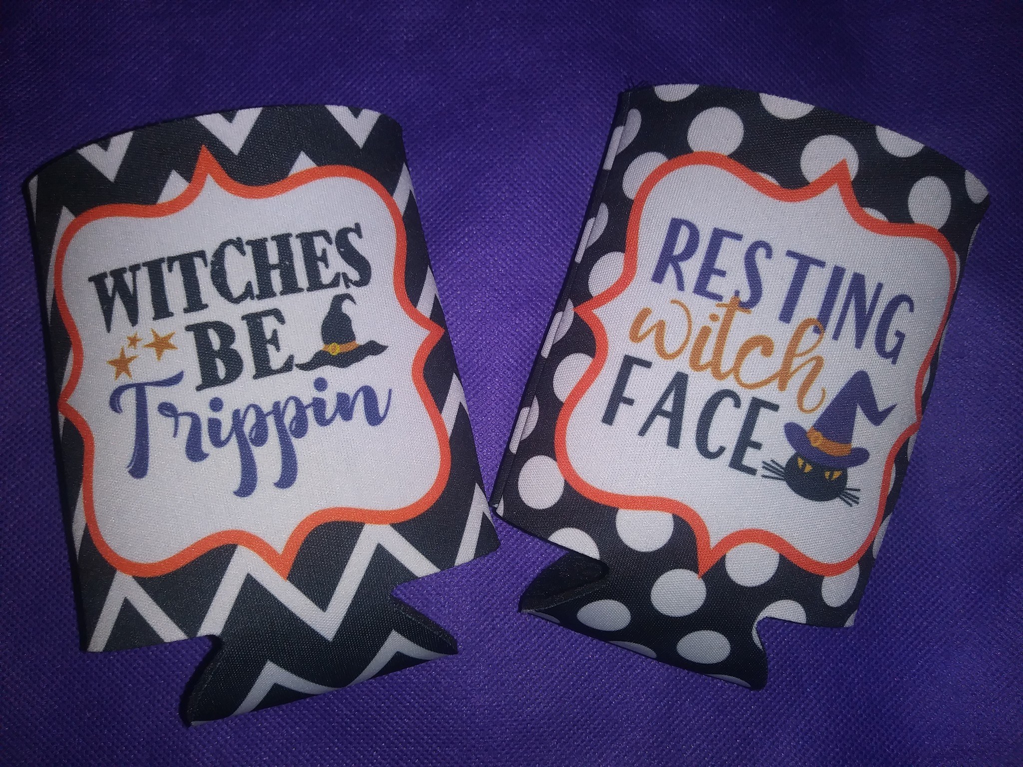 Halloween Can Hugger made with sublimation printing