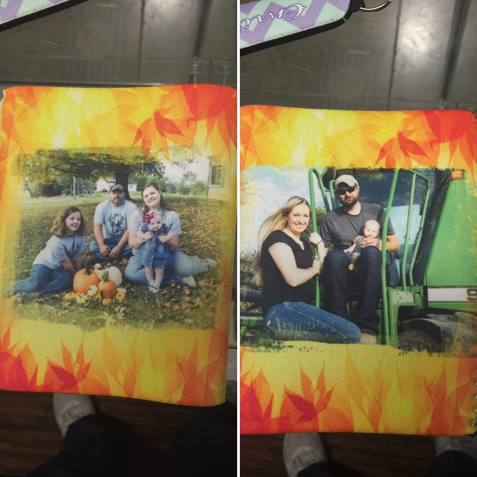 Fall Hugger made with sublimation printing