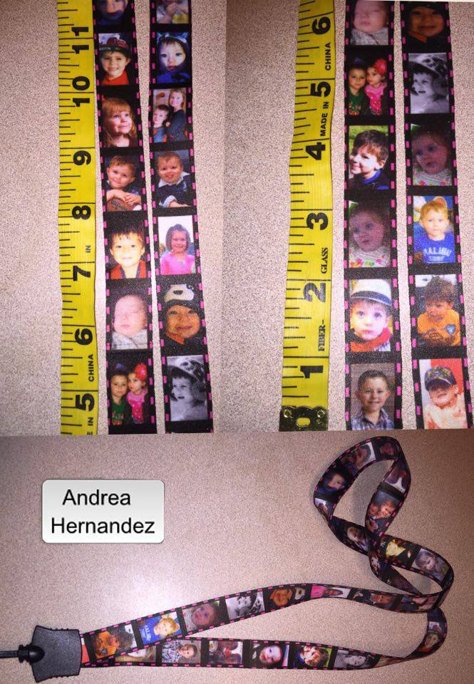 photo strip lanyard made with sublimation printing
