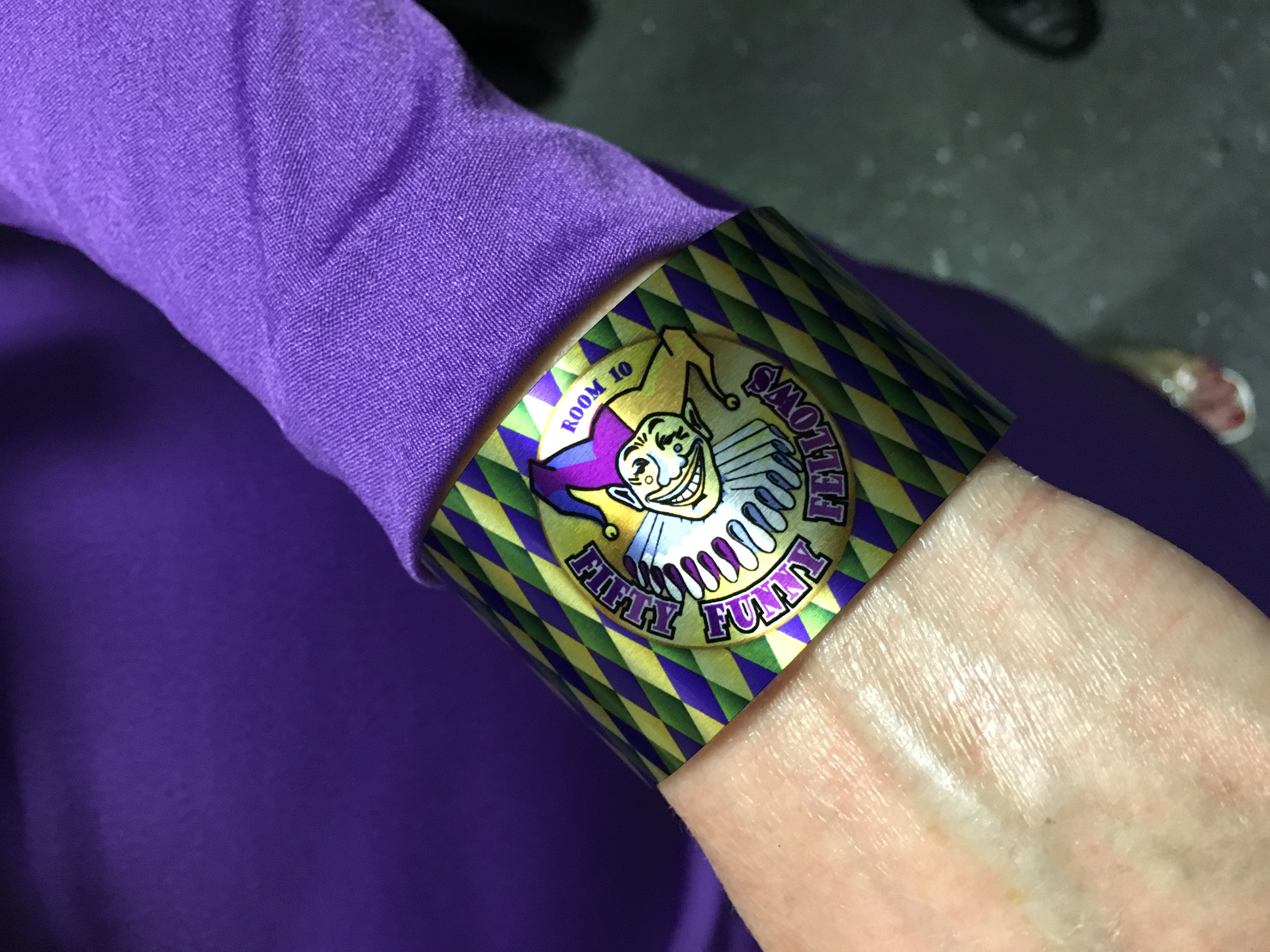 Mardi Gras Cuff Bracelet made with sublimation printing
