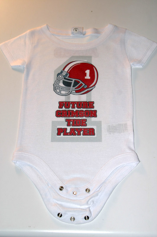 Baby Onesie made with sublimation printing