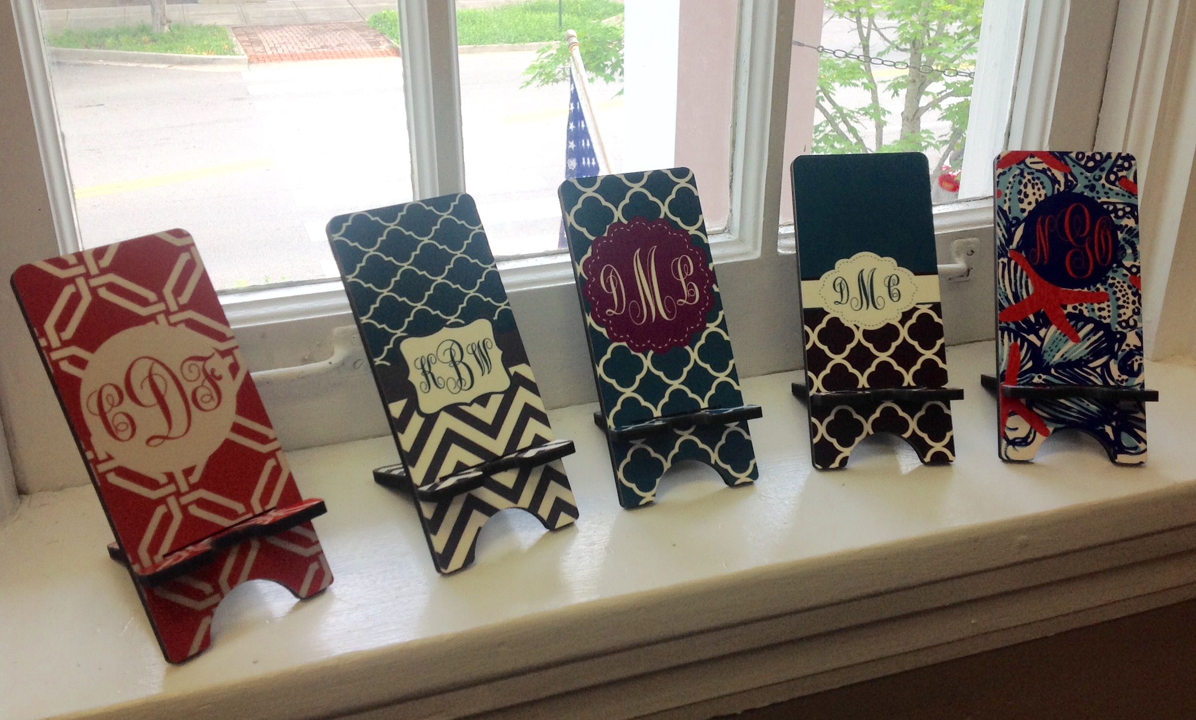 Phone Stands made with sublimation printing