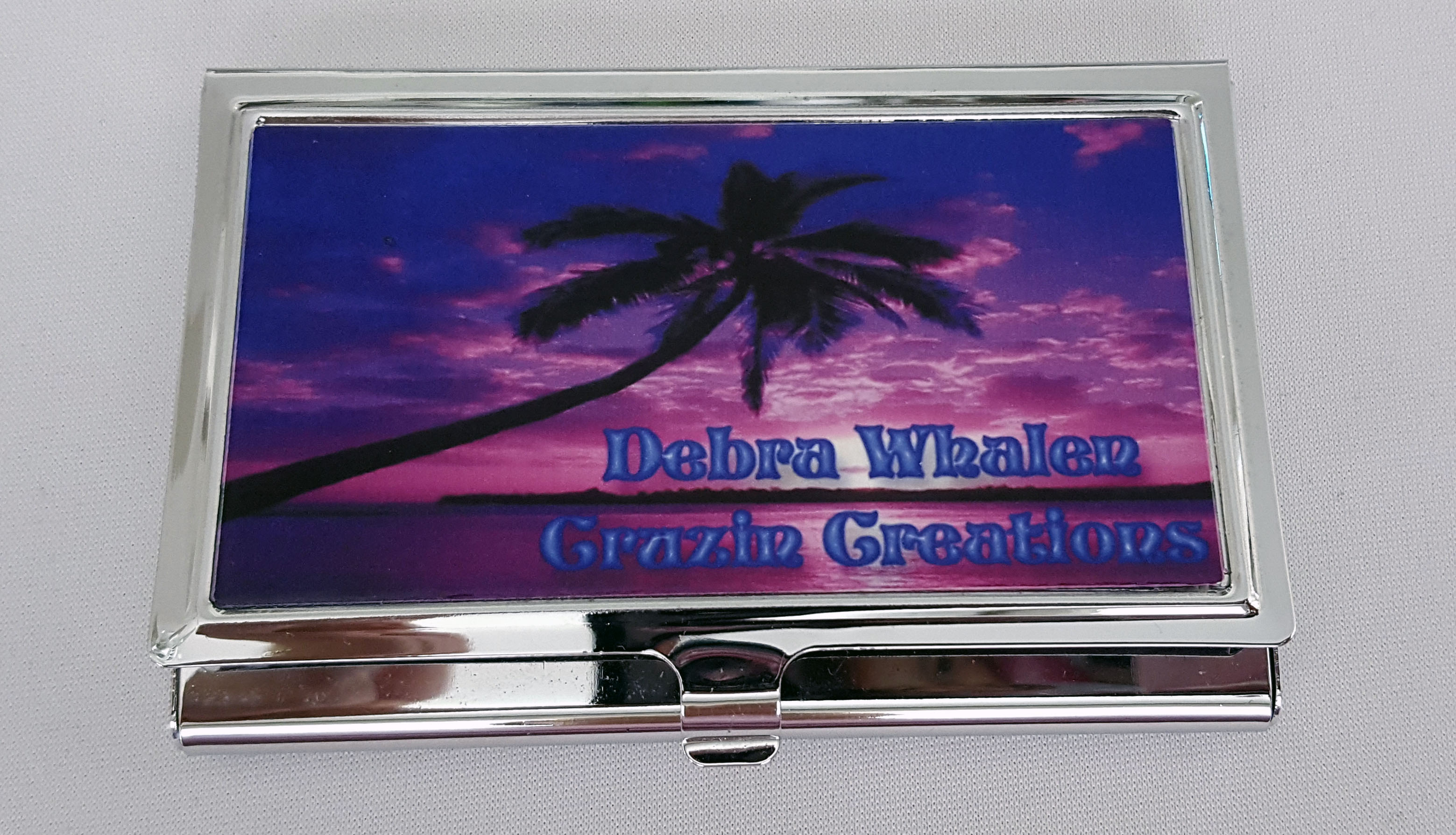 SS Business Card Holder w/ logo made with sublimation printing