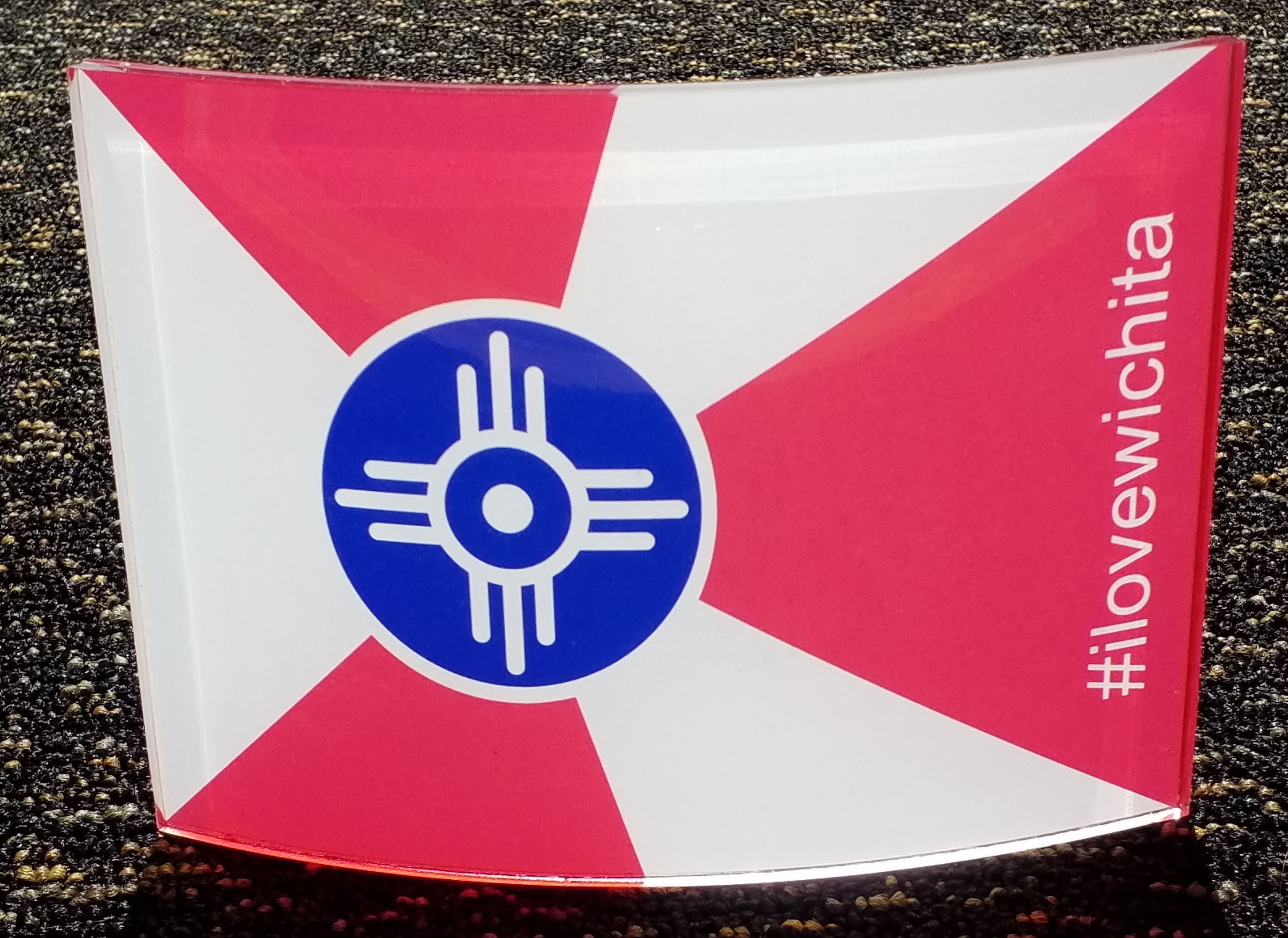 Wichita Flag on Acrylic made with sublimation printing