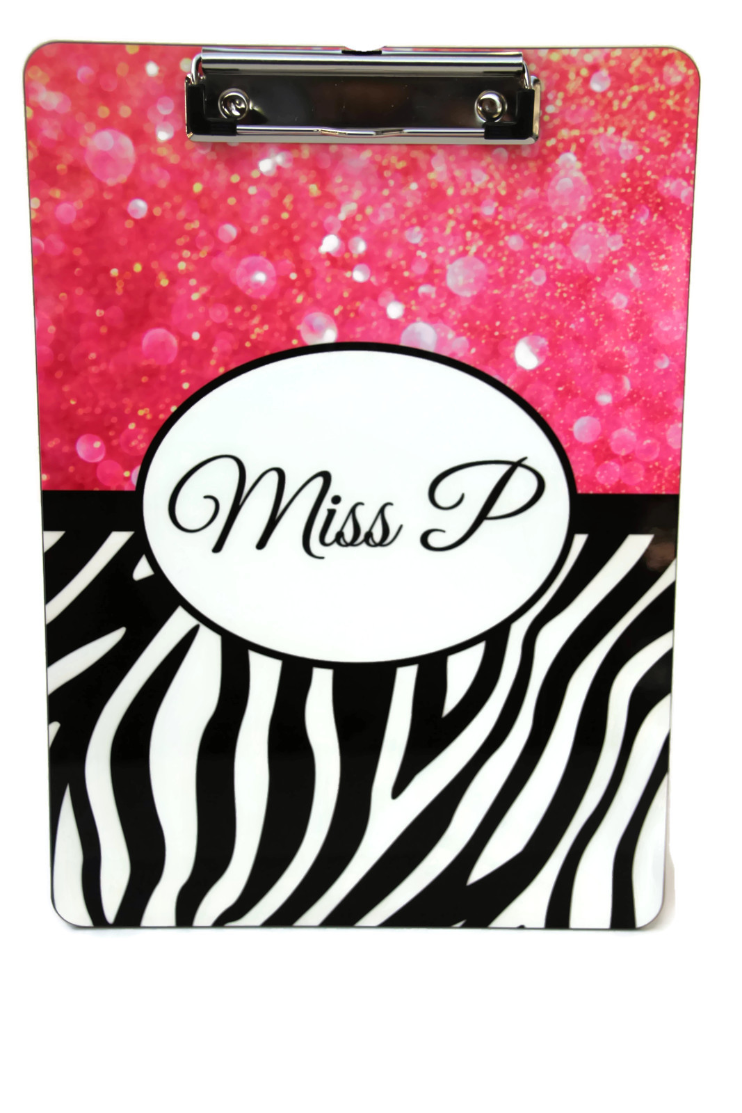 Zebra Teacher Clipboard made with sublimation printing